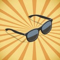 Sunglasses flat isometric summer design