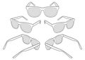 Sunglasses Flat Sketch Fashion Flats