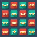 Sunglasses and glasses icons