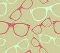 Sunglasses glasses seamless pattern. retro hipster sunglasses. vector abstract background Royalty Free Stock Photo