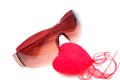 Sunglasses with heart Royalty Free Stock Photo