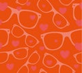 Sunglasses and Hearts Vector Background. Love. Romantic, Sunglasses, Glasses