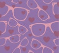 Sunglasses and Hearts Vector Background. Love. Romantic, Sunglasses, Glasses