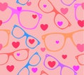 Sunglasses and Hearts Vector Background. Love. Romantic, Sunglasses, Glasses
