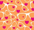 Sunglasses and Hearts Vector Background. Love. Romantic, Sunglasses, Glasses