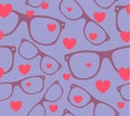 Sunglasses and Hearts Vector Background. Love. Romantic, Sunglasses, Glasses