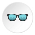 Sunglasses icon, flat style