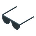 Sunglasses icon, isometric style