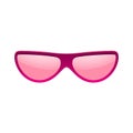 Sunglasses icon. Pink sun glasses isolated white background. Fashion pink vintage graphic style. Female modern optical Royalty Free Stock Photo