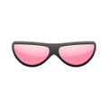 Sunglasses icon. Pink sun glasses isolated white background. Fashion pink vintage graphic style. Female modern optical Royalty Free Stock Photo