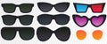 Sunglasses icon set. Fashion vector set of sunglasses with plastic frame