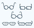 Sunglasses icon set, vector symbol . Royalty Free Stock Photo