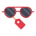 Sunglasses icon, Summer sale related vector Royalty Free Stock Photo