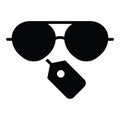 Sunglasses icon, Summer sale related vector Royalty Free Stock Photo