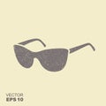 Sunglasses icon vector illustration with scuffed effect