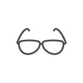 Sunglasses icon vector. Line summer glasses symbol isolated. Trendy flat outline ui sign design. Thin linear eyeglasses graphic p