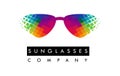 Sunglasses Logo Design. Colorful Glasses Icon.
