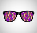 Sunglasses with Polygons Abstract Geometric Triangles. Cataract Vector Illustration