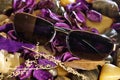 Sunglasses With Purple Petals