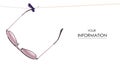 Sunglasses on rope clothespin pattern