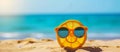 Sunglasses on Sandy Beach Royalty Free Stock Photo