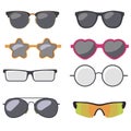 Sunglasses set, Summer eyewear, vector