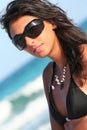 Sunglasses italian woman Royalty Free Stock Photo