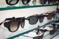 Sunglasses in the shop Royalty Free Stock Photo