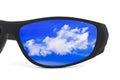 Sunglasses and sky reflection Royalty Free Stock Photo