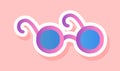 Sunglasses sticker concept