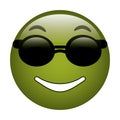 Sunglasses and thumb emoticon style icon Royalty Free Stock Photo