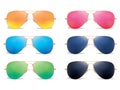 Sunglasses vector icon set.