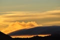 The sunglow covered by thick clouds