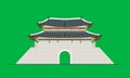 Sungnyemun Namdaemun gate changedoekgung palace in seoul south korea vector illustration eps10