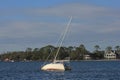 Sunk ship sail boat sinking Royalty Free Stock Photo