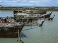 Sunk ship. Fortaleza city, State of CearÃÂ¡, Brazil.