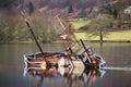 Sunken boat in Loch Lochy - Scotland