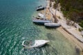 Sunken boats after Hurricane Irma
