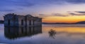 The sunken church in dam Jrebchevo - Bulgaria Royalty Free Stock Photo