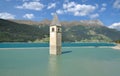 Sunken Church,Lake Reschensee,Val Venosta,Italy