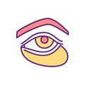 Sunken eyes RGB color icon Royalty Free Stock Photo