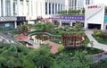 Sunken garden in Beijing CBD.