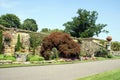 Sunken garden path Royalty Free Stock Photo