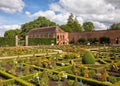 The Sunken Parterre and Long Gallery, Hanbury Hall, Worcestershire. Royalty Free Stock Photo