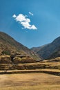 Sunken plaza of Chavin de Huantar Royalty Free Stock Photo