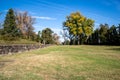 Sunken road at the Battle of Fredericksburg - Spotsylvania National Military Park in Virginia