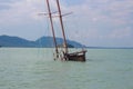 Sunken ship of the coast of an island in Thailand