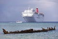 Sunken Ship In Grand Cayman Royalty Free Stock Photo