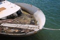 Sunken Ship at Harbor Closeup