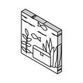 sunken underwater chest isometric icon vector illustration Royalty Free Stock Photo